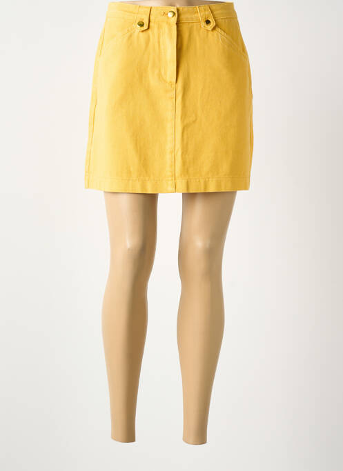 Jupe courte coupe droite jaune ARTLOVE femme
