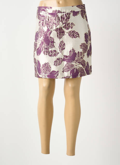 Jupe courte coupe droite violet NUMPH femme