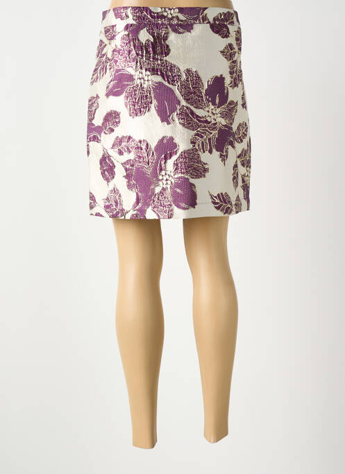 Jupe courte coupe droite violet NUMPH femme