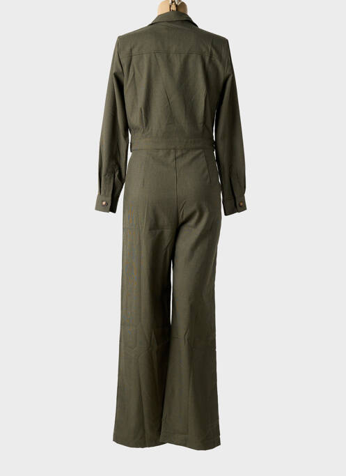 Combi-pantalon fermeture boutonnée sur le devant manches longues vert LA PETITE ETOILE femme
