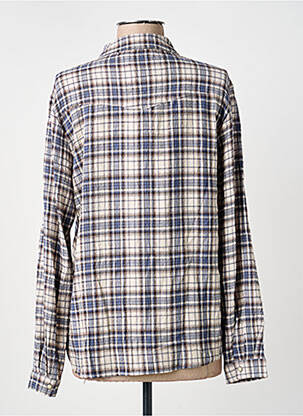 Chemisier coupe droite manches longues bleu LA PETITE ETOILE femme
