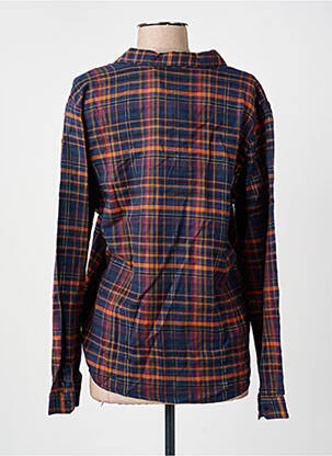 Chemisier coupe droite manches longues bleu LA PETITE ETOILE femme