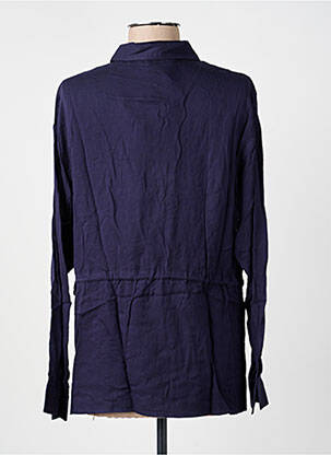 Chemisier coupe droite manches longues bleu LA PETITE ETOILE femme