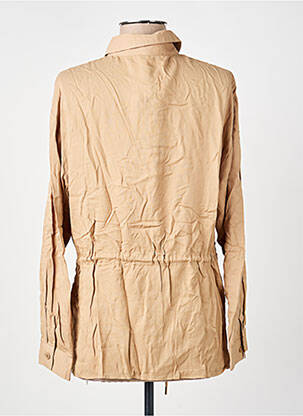 Chemisier coupe droite manches longues beige LA PETITE ETOILE femme