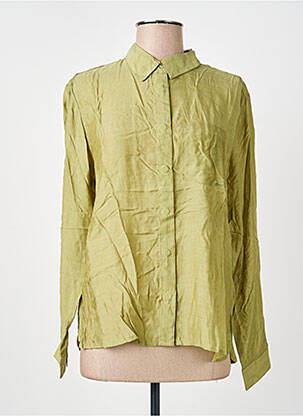Chemisier coupe droite manches longues vert LA PETITE ETOILE femme