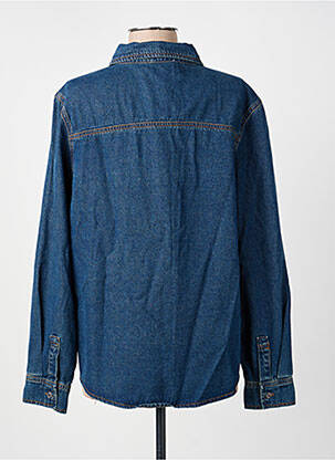 Chemisier coupe droite manches longues bleu ARTLOVE femme