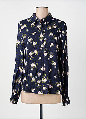 Chemisier imprimé fleurs manches longues bleu NUMPH femme