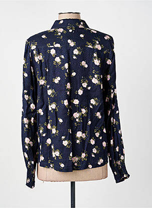 Chemisier imprimé fleurs manches longues bleu NUMPH femme