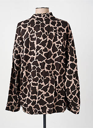 Chemisier imprimé fantaisie manches longues marron NUMPH femme