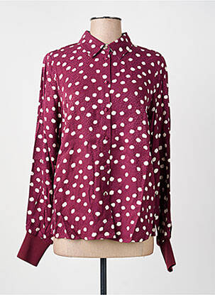 Chemisier coupe droite manches longues violet NUMPH femme