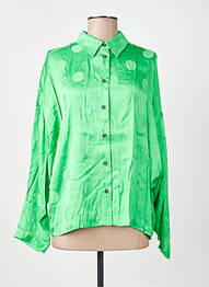 Chemisier coupe droite manches longues vert NUMPH femme