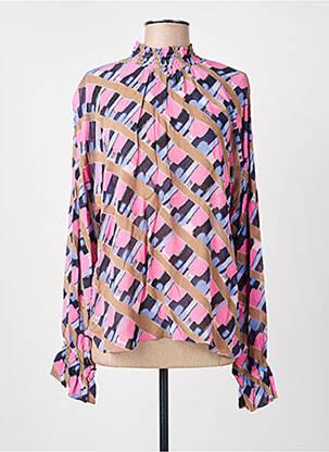 Blouse imprimé fantaisie manches longues rose NUMPH femme