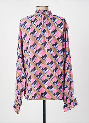 Blouse imprimé fantaisie manches longues rose NUMPH femme