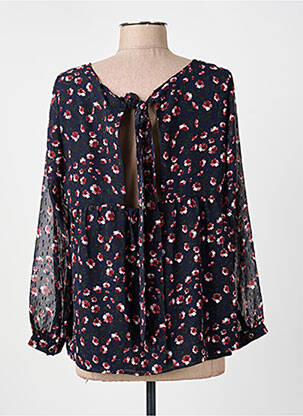 Blouse imprimé fleurs manches longues bleu LA PETITE ETOILE femme