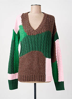 Pull coupe cintrée manches longues marron NUMPH femme