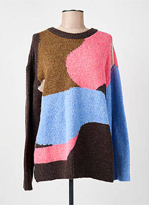 Sweat-shirt manches longues manches longues marron NUMPH femme