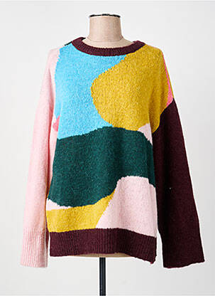Pull col rond manches longues violet NUMPH femme