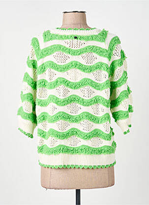 Pull coupe droite manches 3/4 vert NUMPH femme
