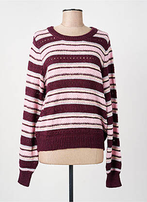 Pull col rond manches longues violet NUMPH femme