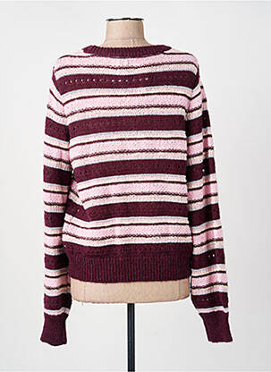 Pull coupe droite manches longues violet NUMPH femme