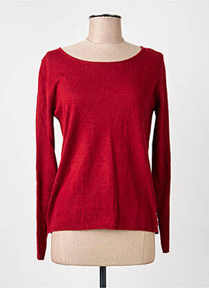 Pull coupe cintrée manches longues rouge LA PETITE ETOILE femme