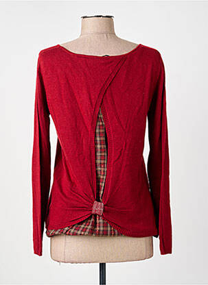 Pull coupe cintrée manches longues rouge LA PETITE ETOILE femme