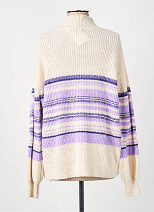 Pull coupe droite manches longues beige LA PETITE ETOILE femme