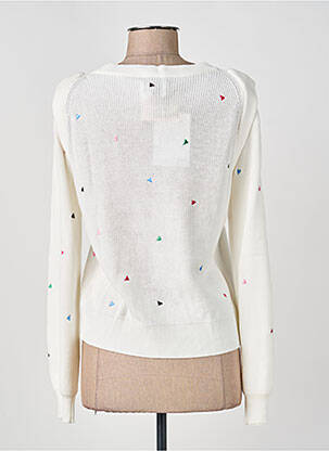 Pull coupe cintrée manches longues blanc NUMPH femme