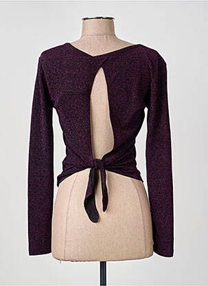 Top stretch manches longues violet LA PETITE ETOILE femme