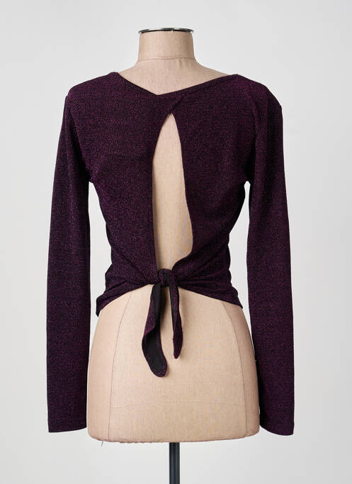 Top stretch manches longues violet LA PETITE ETOILE femme