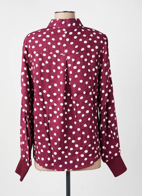 Chemisier coupe droite manches longues violet NUMPH femme