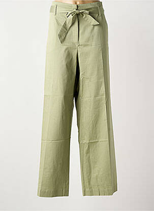 Pantalon large tissage popeline taille haute vert GERRY WEBER femme