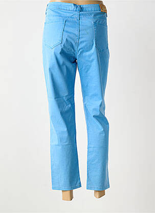 Pantalon 7/8 stretch taille normale bleu LESLIE femme
