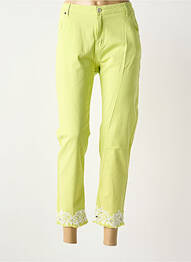 Jeans coupe slim stretch taille normale vert LESLIE femme