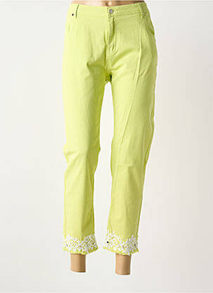 Jeans coupe slim stretch taille normale vert LESLIE femme