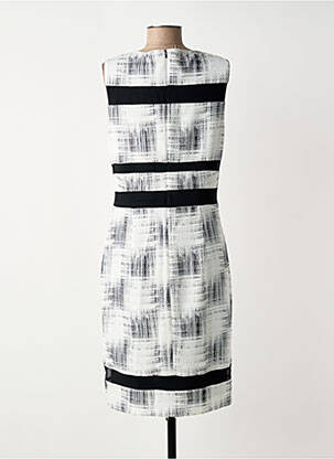 Robe mi-longue imprimé fantaisie sans manche gris FRANK LYMAN femme