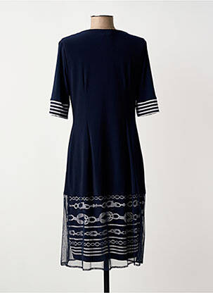 Robe mi-longue manches courtes manches courtes bleu JOSEPH RIBKOFF femme