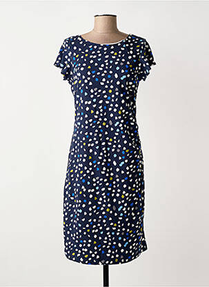 Robe mi-longue manches courtes manches courtes bleu JOY OF LIFE femme