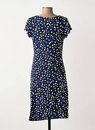 Robe mi-longue manches courtes manches courtes bleu JOY OF LIFE femme