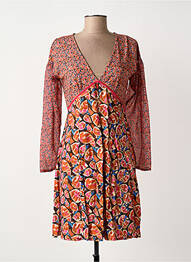 Robe courte manches longues manches longues rose PAUL BRIAL femme