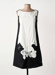 Robe mi-longue sans manche sans manche beige LESLIE femme