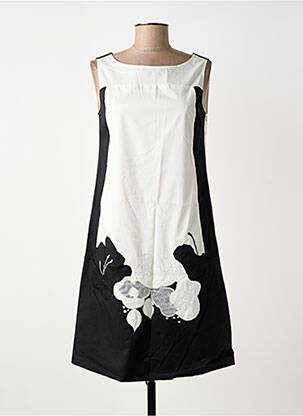 Robe mi-longue sans manche sans manche beige LESLIE femme