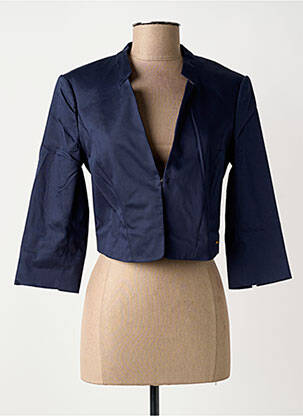 Boléro col v bleu BETTY & CO femme