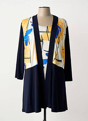 Twin-set coupe cintrée bleu GUY DUBOUIS femme