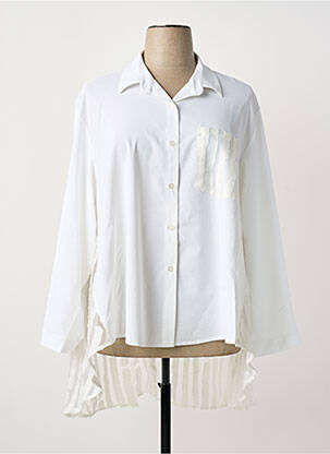 Tunique manches longues col chemisier blanc JOSEPH RIBKOFF femme