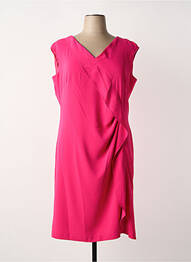 Robe mi-longue tissage crêpe sans manche rose DIVAS femme