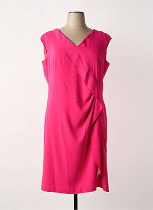 Robe mi-longue tissage crêpe sans manche rose DIVAS femme