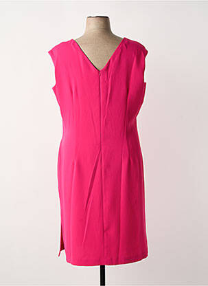 Robe mi-longue tissage crêpe sans manche rose DIVAS femme