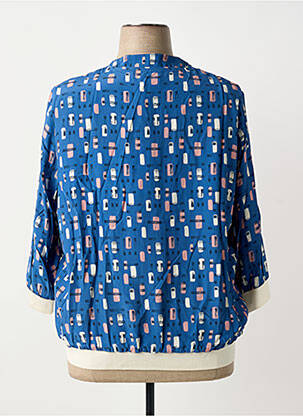 Pull col v manches 3/4 bleu DIVAS femme