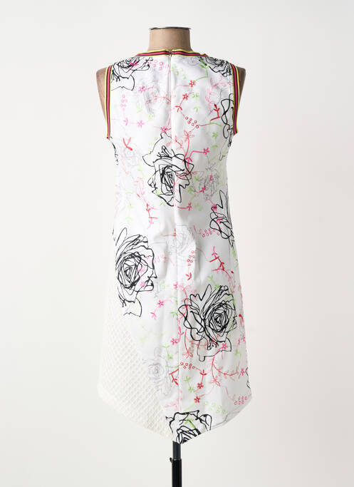 Robe mi-longue blanc LESLIE femme